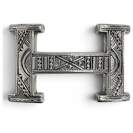 Hermès Hebilla de cinturón Hermes Toareg SV925 Plata
