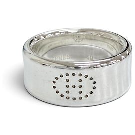 Hermès HERMES Eclipse Ruban Silver Band Ring Silber