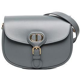 Dior Bobby Medium en cuir gris Marron