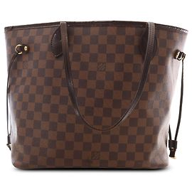 Louis Vuitton Brown Damier Ebene Neverfull MM Marrom