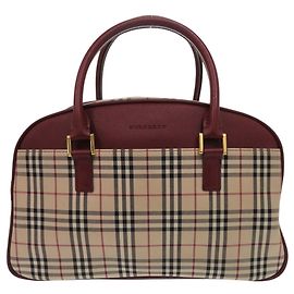 Burberry Beige House Check Canvas Handtasche Beige