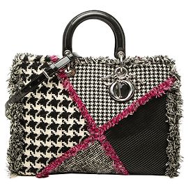 Bolso Diorissimo Satchel Large de Tweed Patchwork Pata de Gallo Negro Edición Limitada Dior Negro