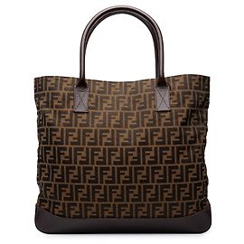 Fendi Brown Large Zucca Canvas Tote Brown