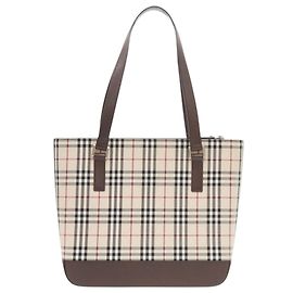 Borsa Tote Burberry Beige House Check Canvas Beige