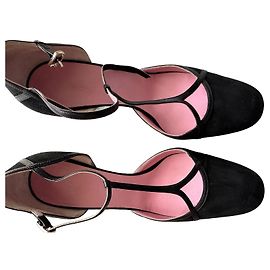 Céline Celine Décolleté in Camoscio Nero Nero