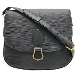 Borsa a tracolla Louis Vuitton Epi Saint Cloud Nero