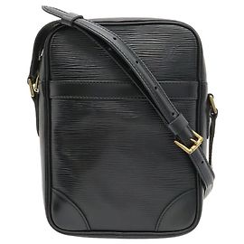 Louis Vuitton Epi Danube Schultertasche Schwarz