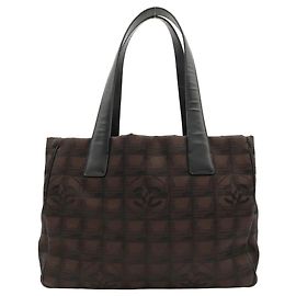 mala Chanel New Travel Line Tote PM Marrom