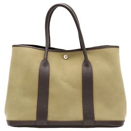 Hermès Hermes Garden PM Tote Bag Khaki Dunkelbraun