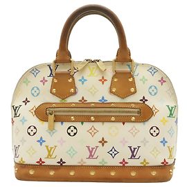 Bolsa Louis Vuitton Monogram Multicolor Alma Branco Multicor