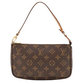 Bolso Louis Vuitton Monogram Pochette Accessoires Castaño