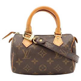 Louis Vuitton Monogram Mini Speedy Handtasche Braun