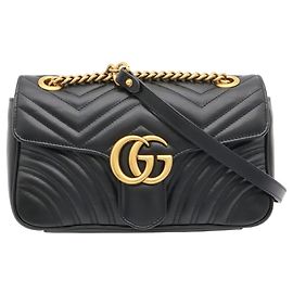 Bolsa de Ombro com Corrente GUCCI GG Marmont Preto