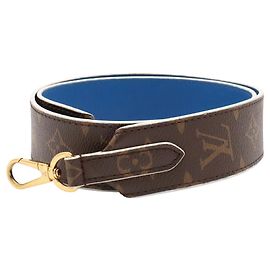 Correa para hombro Louis Vuitton Monogram Castaño Azul