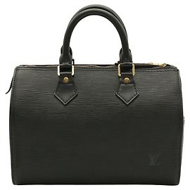 Sac à main Louis Vuitton Epi Speedy 25 Noir