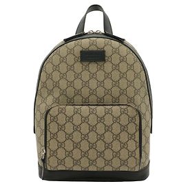 Mochila Gucci GG Supreme Small Preto Bege