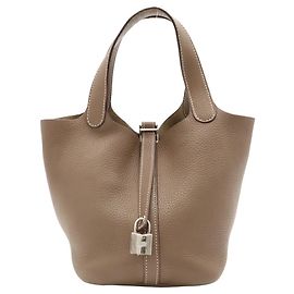 Hermès Sac à main HERMES Picotin Lock PM Taupe