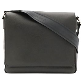 Borsa a tracolla Louis Vuitton Taiga Roman PM Nero Altro Grigio