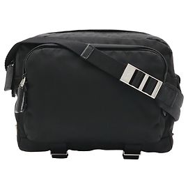 Borsa a tracolla in pelle Prada Nero