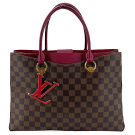Louis Vuitton LV Riverside Damier with Leather Marrom