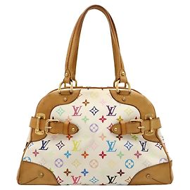 Louis Vuitton Monogram Multicolore Claudia Handtasche Weiß