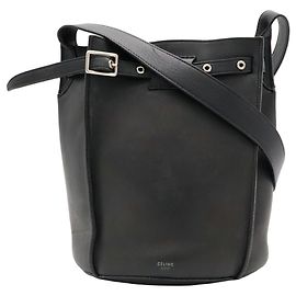 Céline Celine Big Bag Bucket Small Borsa a tracolla in pelle Nero