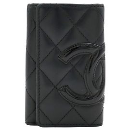 Porte-clés Chanel Cambon Line Noir Rose