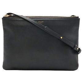 Céline Celine Trio Large Shoulder Bag Noir