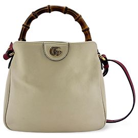 Gucci Diana Bamboo Leather Small Beige