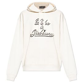 Dolce & Gabbana Sweatshirt mit Logo Weiß Roh