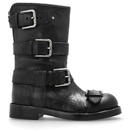 Botas de couro pretas Dolce & Gabbana Preto