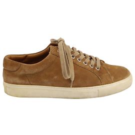 Sneakers stringate Ralph Lauren in camoscio marrone Marrone