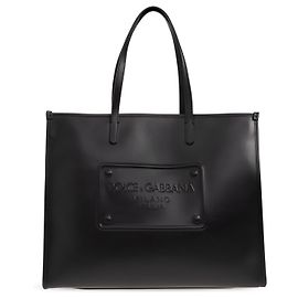 Sac shopper Dolce & Gabbana en cuir noir Noir