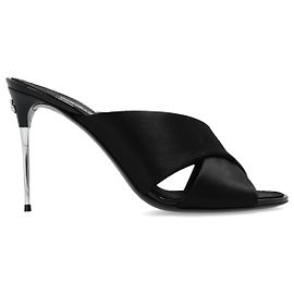 Dolce & Gabbana Pantoffeln mit Absatz Schwarz