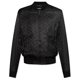 Chaqueta bomber Dolce & Gabbana de seda negra Negro