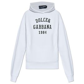 Sudadera Dolce & Gabbana con logo blanca de algodón Blanco