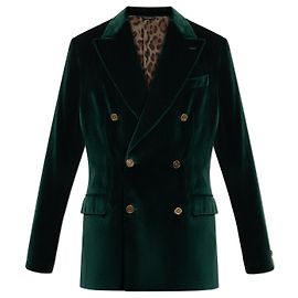 Dolce & Gabbana Samt-Blazer zweireihig grün Grün