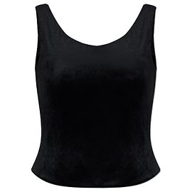 Top senza maniche in velluto Balenciaga Nero Nero