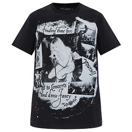 T-shirt de algodão estampada Dolce & Gabbana preta Preto