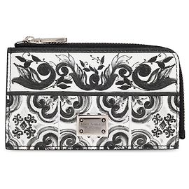 Dolce & Gabbana Card case with "Majolica" print White