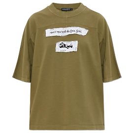 Dolce & Gabbana Camiseta con efecto vintage Verde
