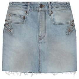 Balenciaga Denimrock aus Baumwolle Blau Blau Hellblau