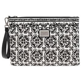 Dolce & Gabbana Bolsa de mão com estampa "Majolica" Preto