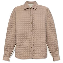 Moncler Quilted Shirt Brown Beige Brown Beige