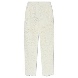 Dolce & Gabbana Spitzenhose Creme Weiß Roh