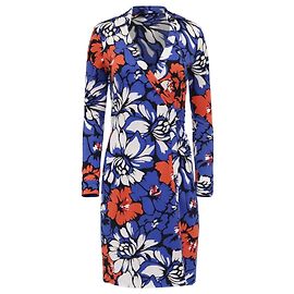 Vestido mini envelope com estampado floral Diane Von Furstenberg em algodão multicolorido Multicor