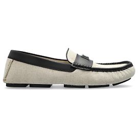 Dolce & Gabbana Loafers com aplicação com logótipo gravado Branco Cru