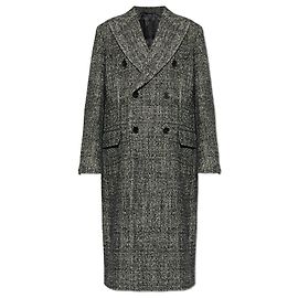 Dolce & Gabbana Abrigo de lana cruzado Gris
