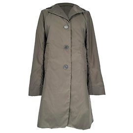 Jil Sander einreihiger gesteppter Mantel aus braunem Polyester Braun Rot
