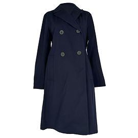 Trench doppiopetto Jil Sander in cotone blu navy Blu Blu navy